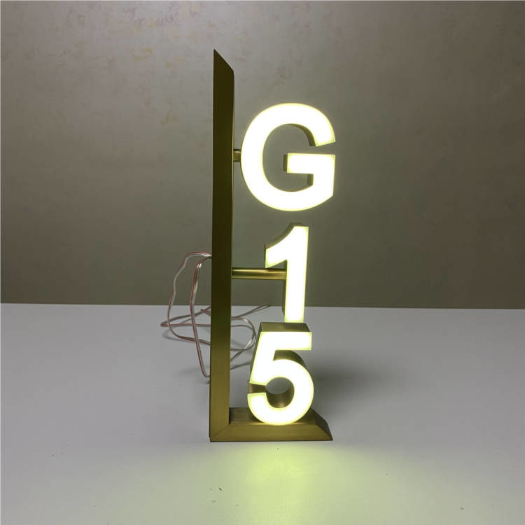 OEM ODM Hotel Room Number Signs Led House Door Number Plate 12V