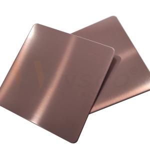 Quality 1000x2000mm Hairline Stainless Steel Sheet Rose Gold DIN 201 304 316 wholesale