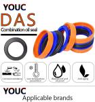 NBR POM Hydraulic Compact Combined Piston Seals YOUCHANG KDAS
