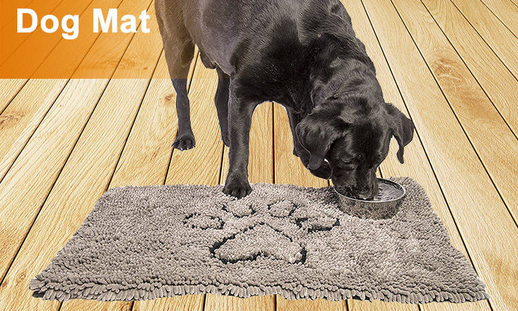 Microfiber Chenille Outdoor Pet Gear Placemat for Sloppy Dogs