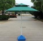 Folding Windproof Beach Umbrella Lightweight White Power Coated Wire Pole