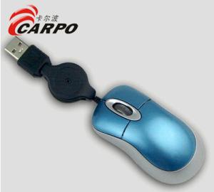 Quality MINI USB retractable cable mouse wholesale