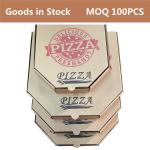 Goods in Stock Wholeasale Hexagonal Corrugated Kraft 8-12 Inch Pizza Box, MOQ