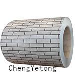 PVDF Coating PPGI Steel Coil Brick Grain Pattern Organic Coating Thickness 20-45