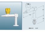 Solid Brass Stainless Steel Lab Furniture , 3 Way Outlet Water Tap Faucet