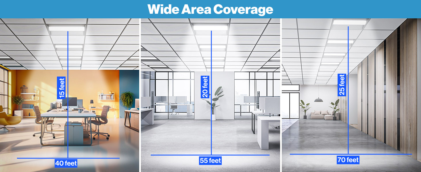 Aluminum LED Troffer Light 30W 25W 20W 15W 120° Beam Angle
