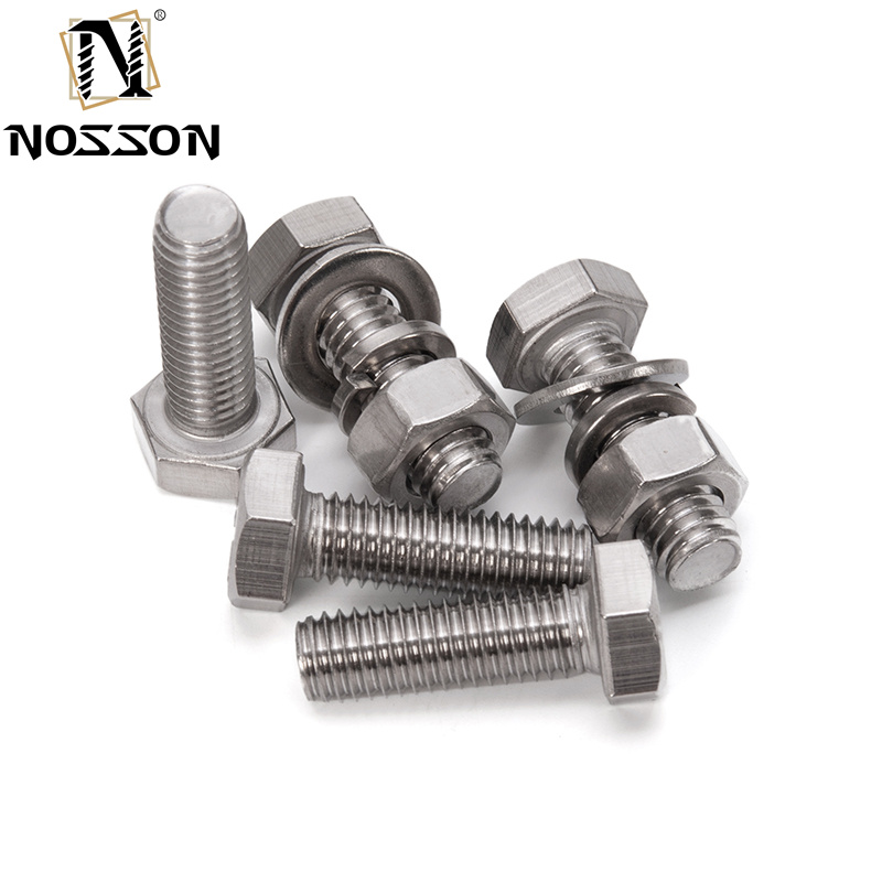 ZINC PLATED Stainless Steel Hex Bolt and Nuts Washer 304 316 for High Tensile Strength in Industrial Applications