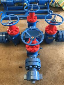 Quality WKM Valve Type Wellhead Christmas Tree 3 1/8&quot;-5000psi Blue And Red Painted wholesale