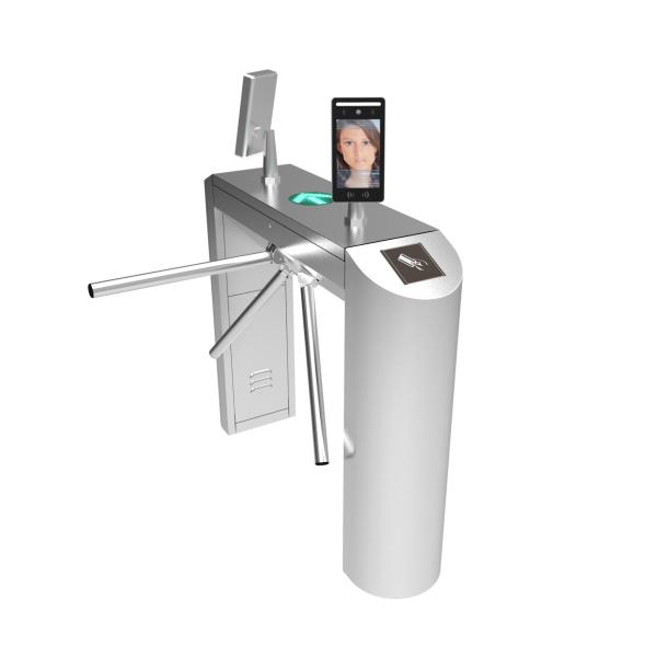 Flexible Flap Barrier Turnstile Gate , Double Tripod Turnstile For Supermarket