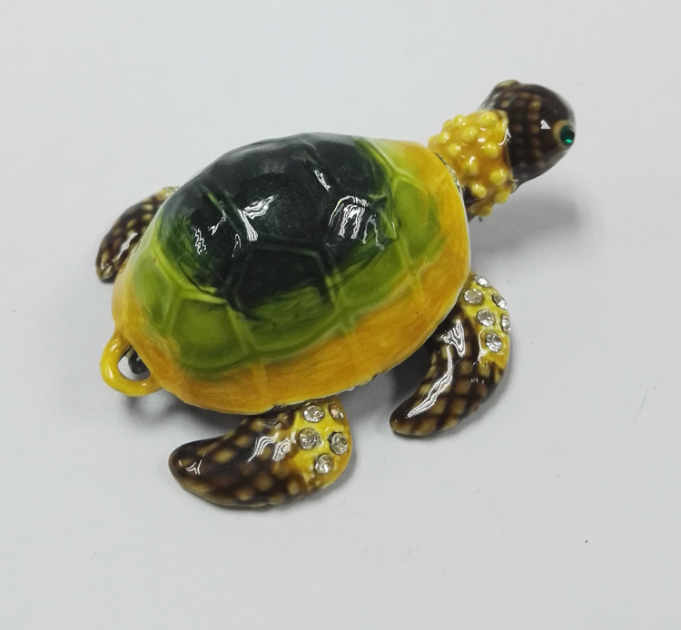 New coming style turtle shaped crystal trinket box turtle trinket box turtlejewelry box