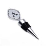 Great Promotion Gift Wine Accessories Metal Letter A Blank Wine Bottle Stopper