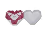 Gold Hot Stamping Lift Off Lid Box , FSC Paper Heart Shaped Box
