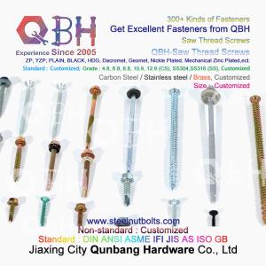 China QBH ZP Plain HDG Black Carbon Stainless Steel Self Tapping Self Drilling Saw Thread Screws on sale