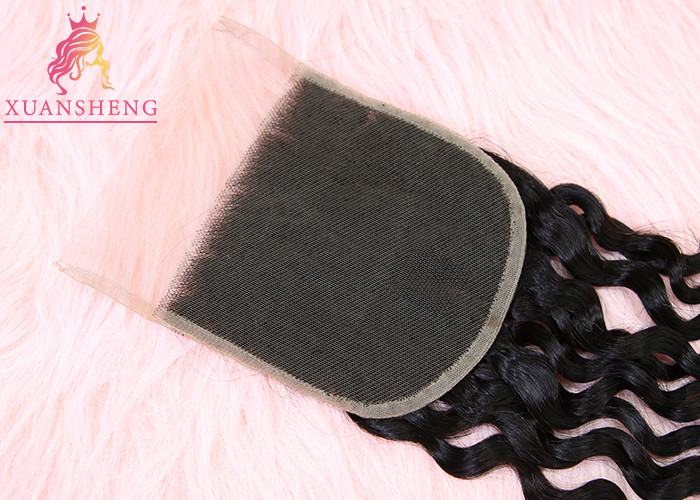 100% Retail Real Virgin Raw Unprocessed Hair Italian Curly 5*5 Lace Closure