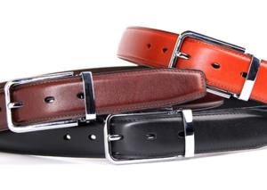 Quality Men 'S Genuine Leather Dress Belt With Bevel Edge Stitching 1.3” Wide wholesale