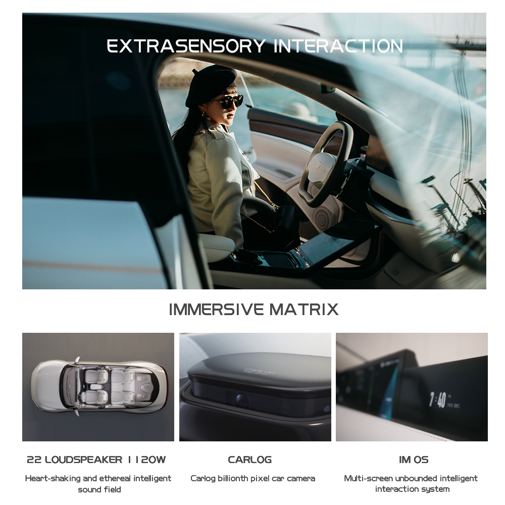 Option IM L7 Luxury Electric Car with Pure Electric Energy and YinHe Battery in the EV Category