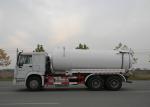 Vacuum Pump Sewage Suction Truck , Septic Tank Cleaning Truck 18CBM LHD 336HP