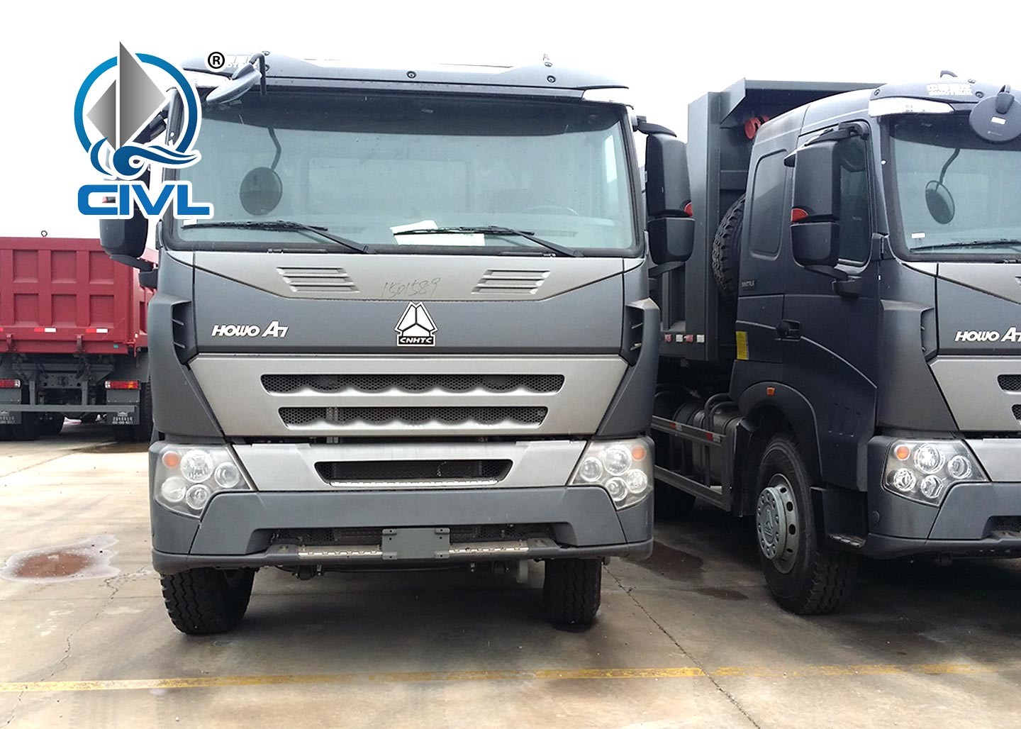 371hp 20m3 new Heavy Duty 30Ton Dump Truck Howo7 Sinotruk With Middle Lifting