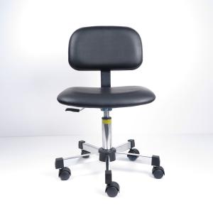 Quality Swivel Adjustable ESD Safe Lab Chairs Anti Static PU Leather Conductive Castors wholesale