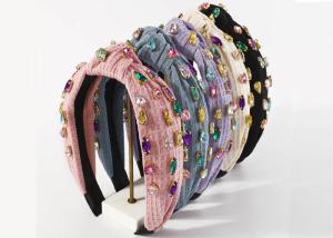 Quality good Quality cloth full drill girls fabric headbands hoop lady creative drill bit hoop hair accessories Yiwu wholesale wholesale