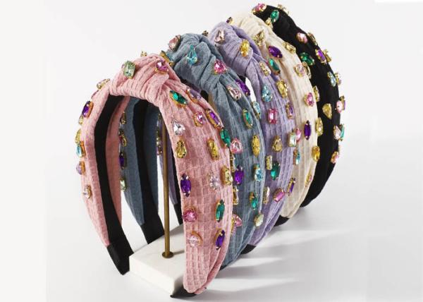 good Quality cloth full drill girls fabric headbands hoop lady creative drill