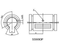Linear bearings SSW-OP Series linear motion bearings SSW32OP