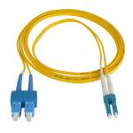 Singlemode SC-LC Yellow Jacket Color Duplex 9/125 Fiber Optic Patch Cable