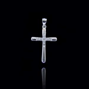 Quality Tradition Christianity Silver Cubic Zirconia Cross Pendant 925 Sterling Silver wholesale