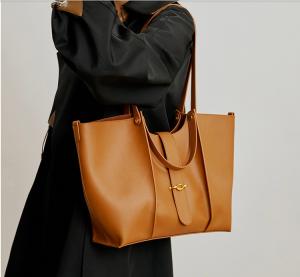 Quality PU Leather Female Tote Bag 30cm 26cm Two Strap Handbag wholesale