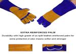 Durable Long Sleeve Heat Resistant Gloves Wrist Stitching Reinforcement Design