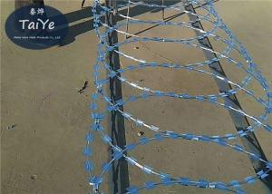 Quality BTO-22 Flat Wrap Razor Wire Anti Rust Used In Frontier Military Fields wholesale