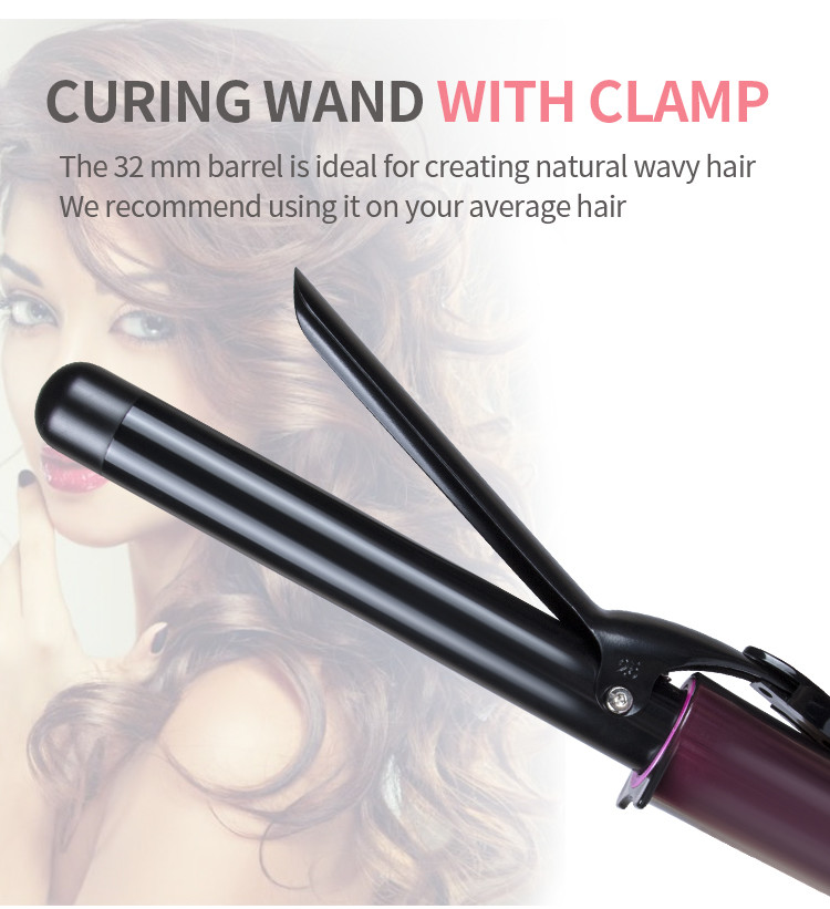 Magic rotating Ceramic Hair Curler with LED Indication Display