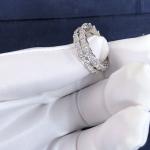 Elegant 18K Gold 2 Row Diamonds Serpenti Viper Ring Diamond Ring Yellow Gold