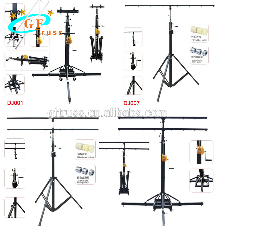 Aluminum Line Array Speaker Light Stand Truss Lift Tower 1.8M Base