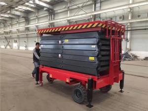 Quality Single Person Scissor Lift Hydraulic Mobile Aerial Platform AC380V 50HZ Voltage wholesale