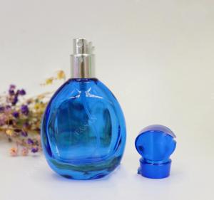 Quality perfume bottle cheap recycled glass bottles black blue red pink green cap plastic and metal roll frog wholesale