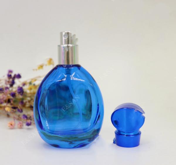 perfume bottle cheap recycled glass bottles black blue red pink green cap