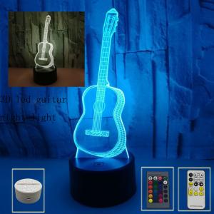 Quality 3D led guitar night light seven-color touch visual light creative gift atmosphere small table lamp wholesale