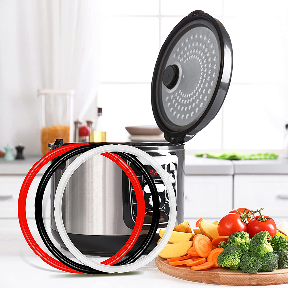 Silicone Rubber Gasket Sealing Ring for 3L/4L/5L/6L Electric Pressure Cooker White