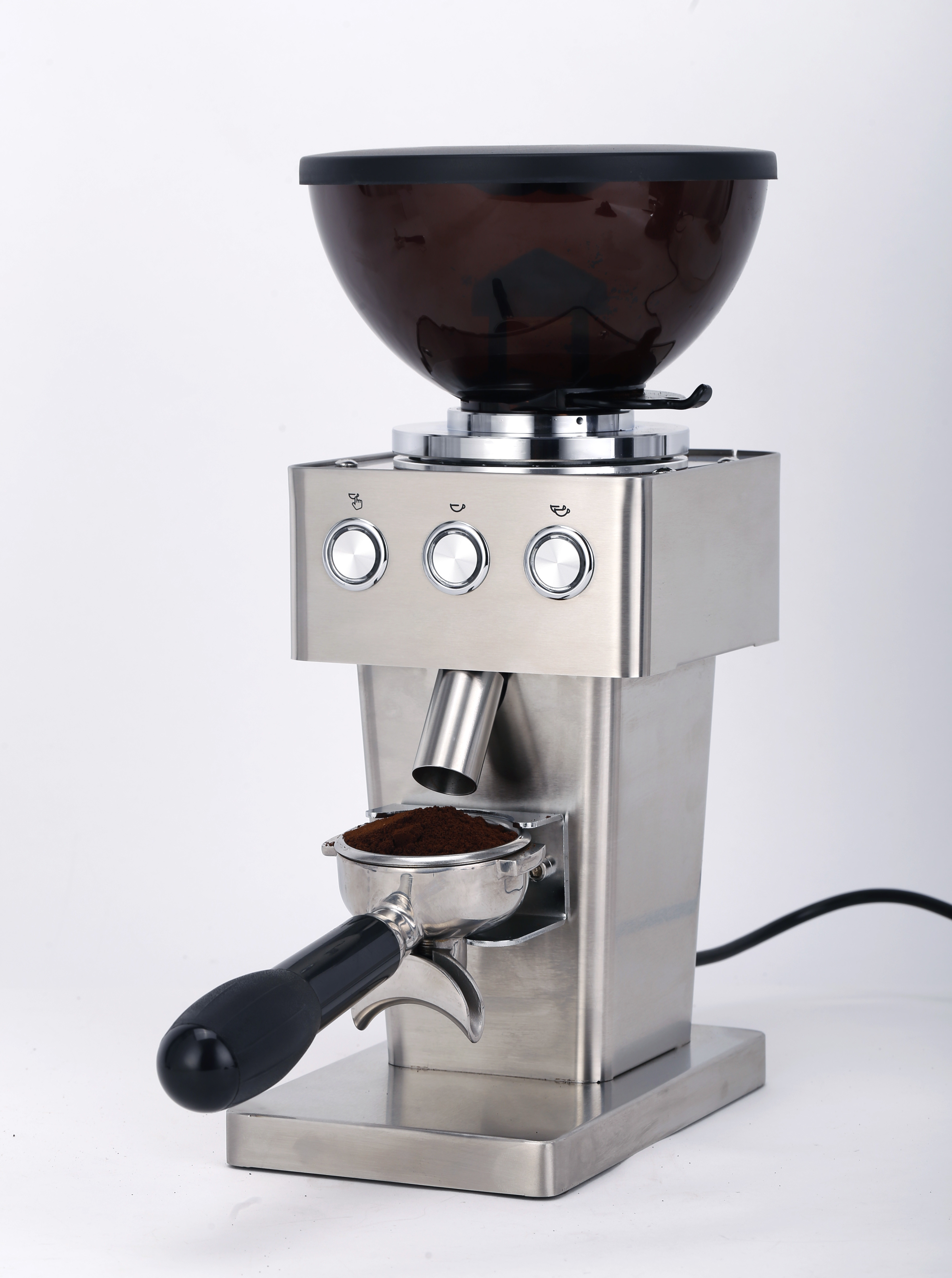 250W 220V Flat Burr Coffee Grinder Stainless Steel Housing Portable Coffee Bean Grinder