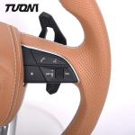Q3 Q5 Audi Matte Carbon Fiber Steering Wheel Orange Perforated Leather