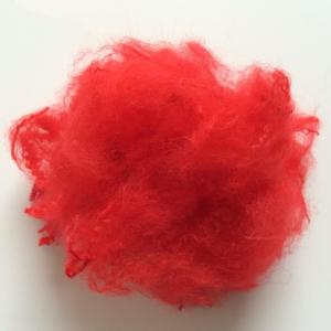 Quality 3Dx32MM Dope Dyed Red Recycled Polyester Staple Fiber For Artificial Fake Fur wholesale