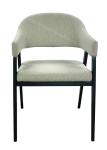 Polyester Fabric Upholstered Dining Chair Livingroom Chair Armrest Chair Leisure
