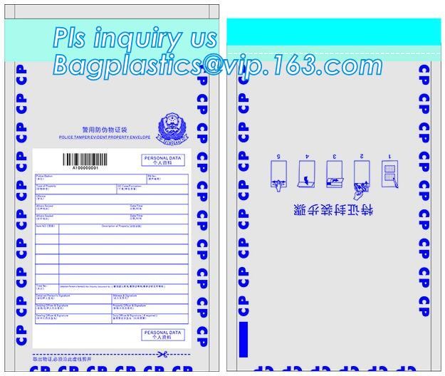 Opaque Tamper Evident Sealing Plastic Bank Money Steb Security Bag / Custom Self Adhesive Plastic Courier Bag, bagease