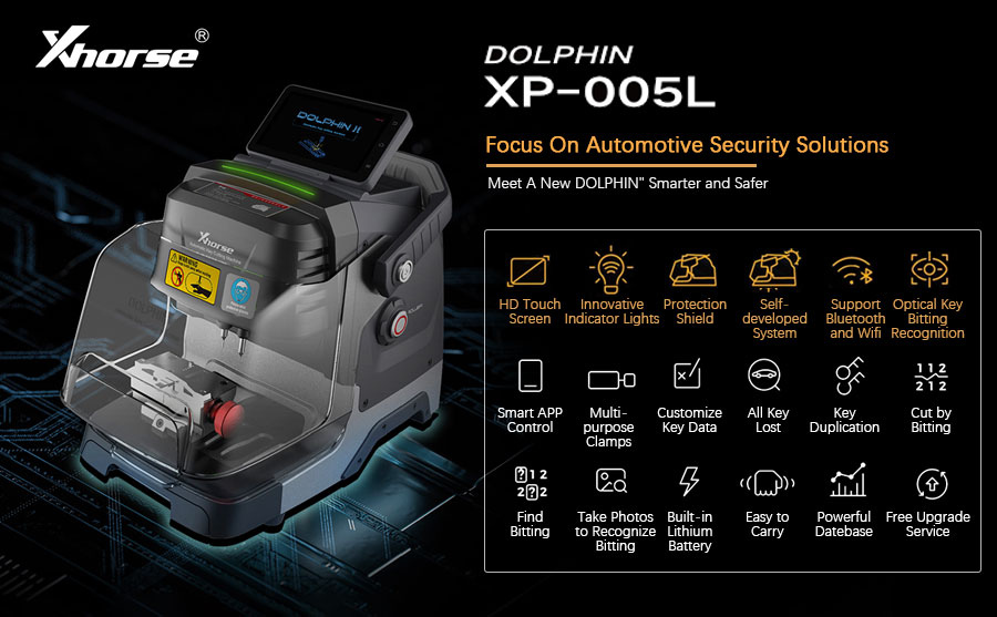 Xhorse Dolphin II XP-005L XP005L Key Cutting Machine with Adjustable Screen Xhorse Dolphin XP005L VVDI MAX PRO VVDI PROG