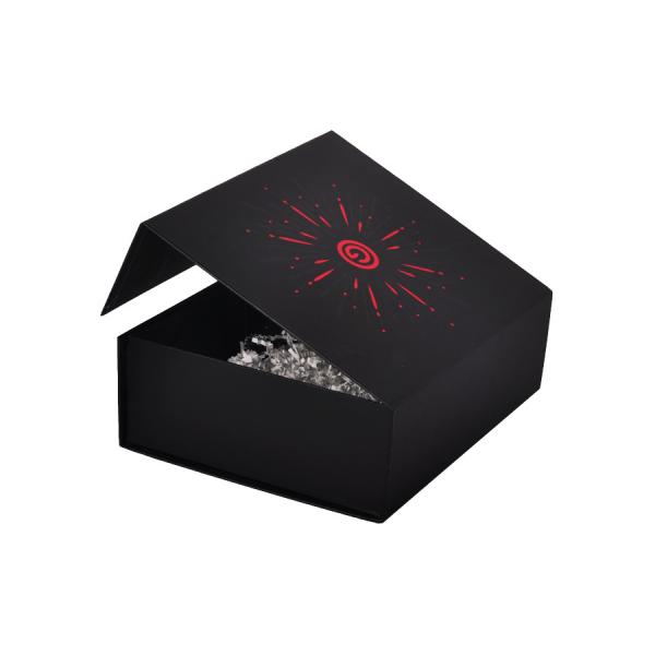 Cheap Customized Black Clothing Cardboard Box Biodegradable With Raffia for sale