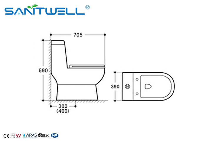 Building material siphonic wc one piece ceramic toilet equipment