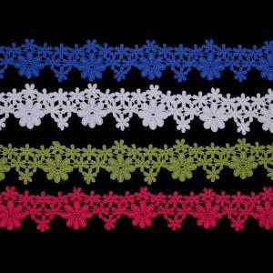 Quality KJ20064 Daisy Chain 4.5cm Embroidery Lace Trim wholesale