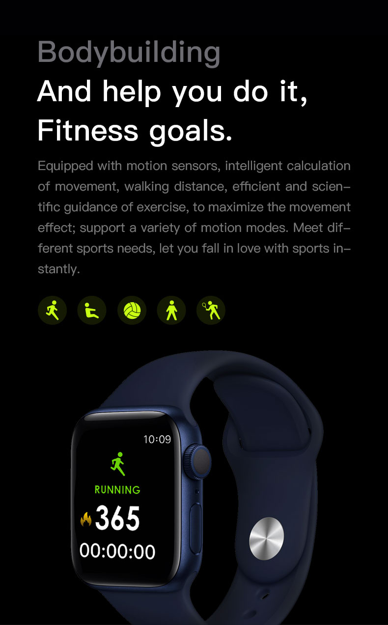HL75 Smart watch 1.69 Inch IPS Heart Rate Fitness Tracker HD Screen 240*240
