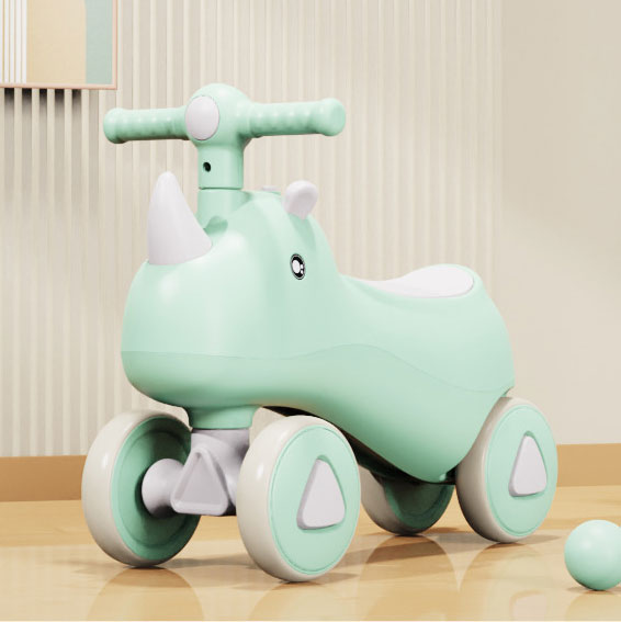 12 Inch Metal Children's Scooter Twisted Anti Rollover Sliding Car for 1-3 Year Olds